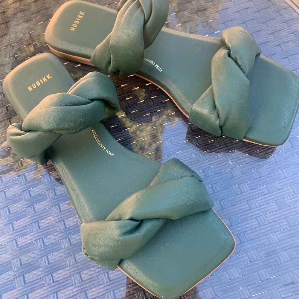 Nobuk Leather slides.